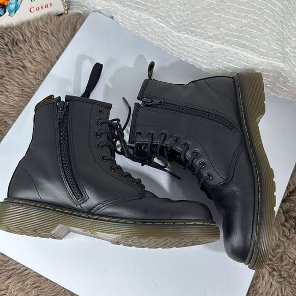 (N7) Dr. Martens br SOFTY T LACE UP LEATHER BOOTS br JUNIOR 1460, size 3 big kid - Picture 6 of 10